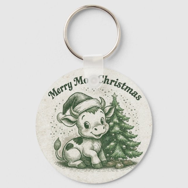 Porte-clés Joyeux Noël Moo (Recto)