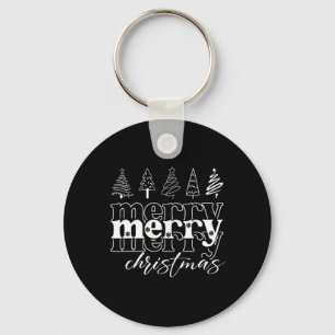 Porte-clés Joyeux Noël Noël Noël Arbres Famille Correspondant