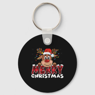 Porte-clés Joyeux Noël Reindeer Hommes Femmes Famille Corresp