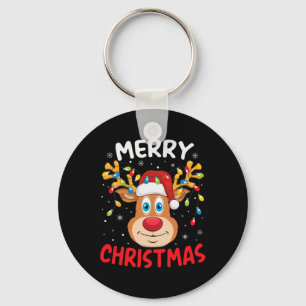 Porte-clés Joyeux Noël Reindeer Xmas Famille Hommes Femmes En