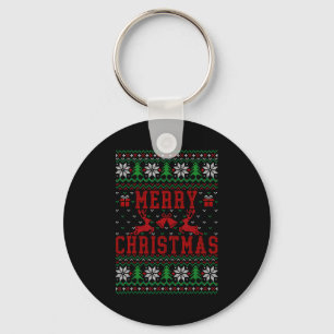 Porte-clés Joyeux Noël Renne Flocon de Neige Noël sale