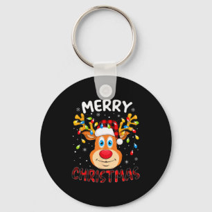 Porte-clés Joyeux Noël Renne Xmas Famille Hommes Femmes Enfan