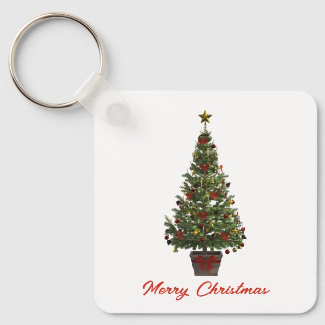 Porte-clés Joyeux Noël. Sapin de Noël (Recto)