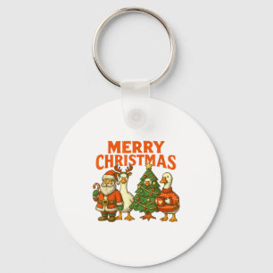 Porte-clés Joyeux Noël Silly Goose Festive Duck Vacances de R