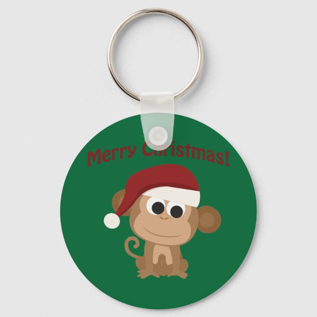 Porte-clés Joyeux Noël! Singe (Recto)