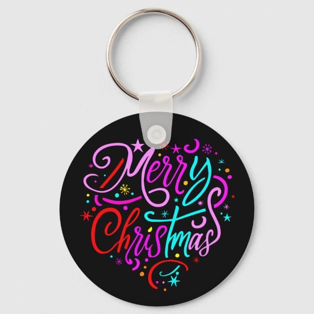 Porte-clés Joyeux Noël - T-shirt design Noël (Recto)