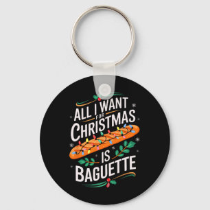 Porte-clés Joyeux Noël Tout ce que je veux pour Noël Baguette