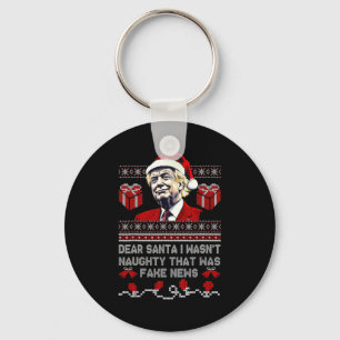 Porte-clés Joyeux Noël Trump Cher Père Noël Fake News Drôle X