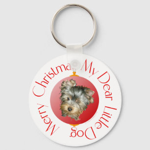 Porte-clés Joyeux Noël Yorkshire Terrier