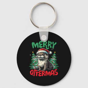 Porte-clés Joyeux Ottermas Drôle Amoureux Canard de Noël