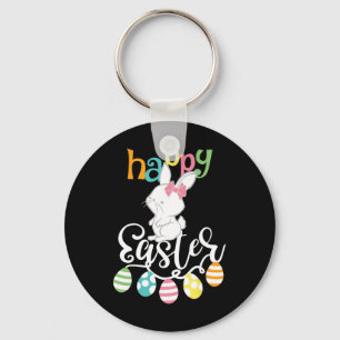 Porte-clés Joyeux Pâques citations Œuf Groovy Lapin Enfants