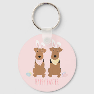 Porte-clés Joyeux Pâques Welsh Terriers Chiens Lapin Oreilles