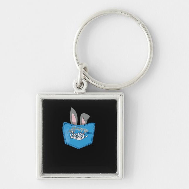 Porte-clés Joyeux Pop Pâques Peeking Bunny (Devant)
