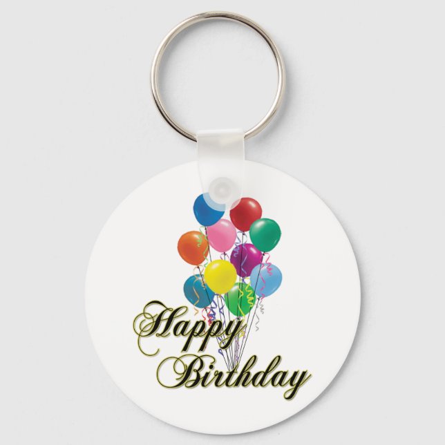 Porte-clés Joyeux Porte - clé d'anniversaire - D4 (Recto)