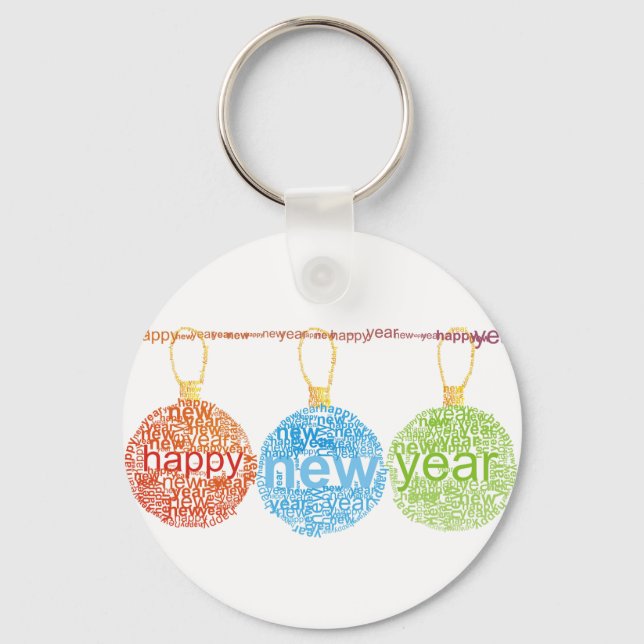 Porte-clés Joyeux Porte - clé de décorations du Nouvel An (Recto)