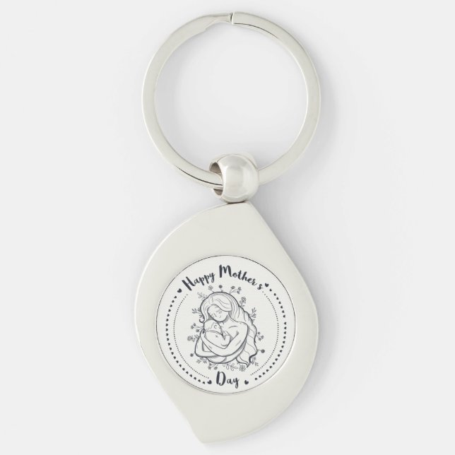 Porte-clés Joyeux Porte - clé de la fête des mères (Devant)