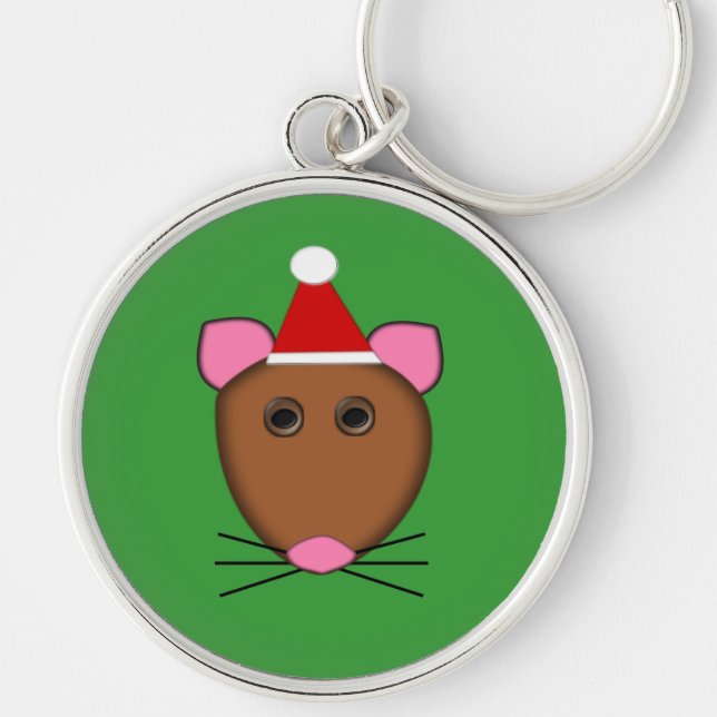 Porte-clés Joyeux Porte - clé de la souris de Noël (Devant)