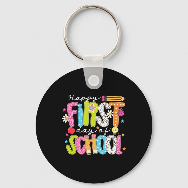 Porte-clés Joyeux premier jour d'école (Recto)