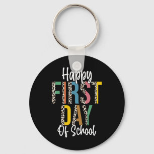 Porte-clés Joyeux premier jour d'école léopard rentrée scolai