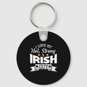 Porte-clés Joyeux Saint Patrick Day J'Aime Ma Chaud Fort Et