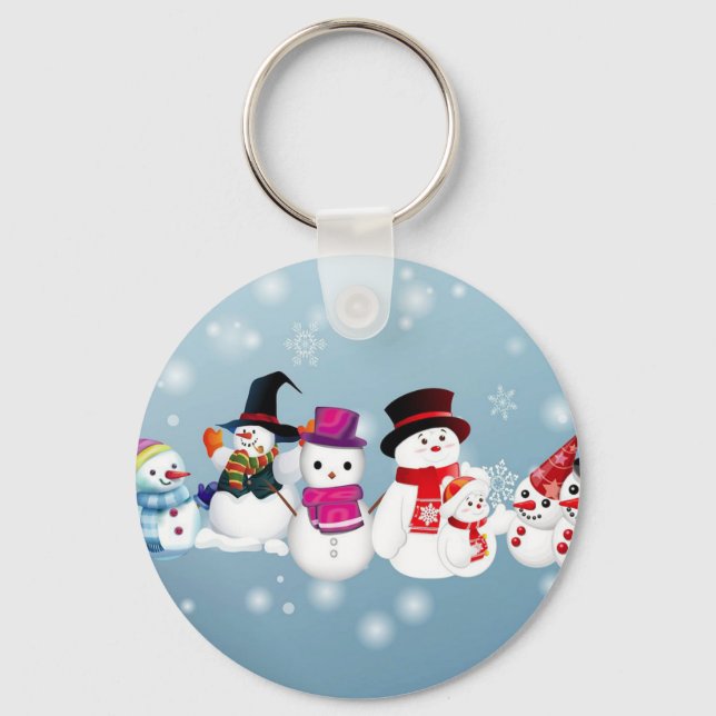Porte-clés Joyeux Snowmen (Recto)