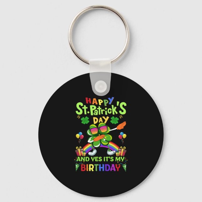 Porte-clés Joyeux St Patrick's Day Anniversaire Paddy's Day (Recto)