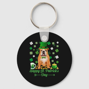 Porte-clés Joyeux St Patrick's Day Fier Amour Irlandais Bulld