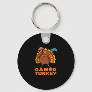 Porte-clés Joyeux Thanksgiving Dabbing Gamer Dindon 