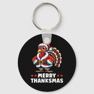 Porte-clés Joyeux Thanksmas Thanksgiving Turquie Noël Drôle