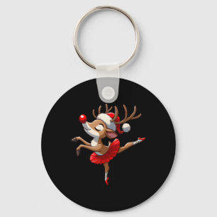 Porte-clés Joyeux Thé de ballet de danse de rennes de Noël