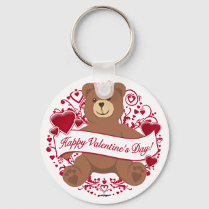 Porte-clés Joyeux Valentine ! Teddy bear