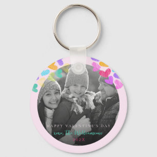 Porte-clés Joyeux Valentines Day Cute Pastel Hearts Photo