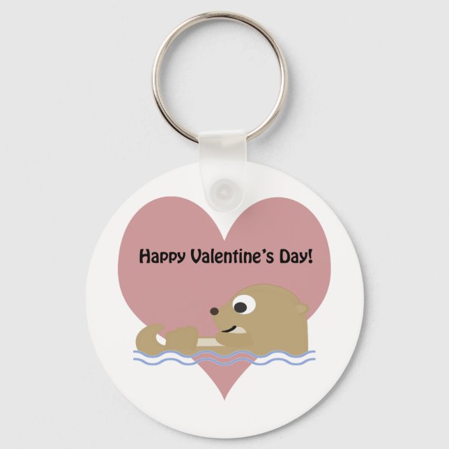Porte-clés Joyeux Valentines Day Otter (Recto)