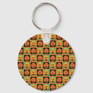 Porte-clés Joyeux visage de citrouille Halloween