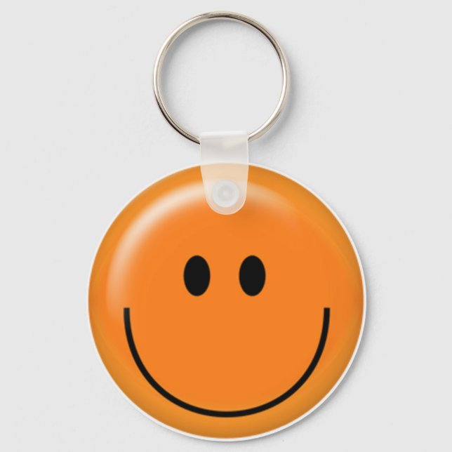 Porte-clés Joyeux visage orange (Recto)