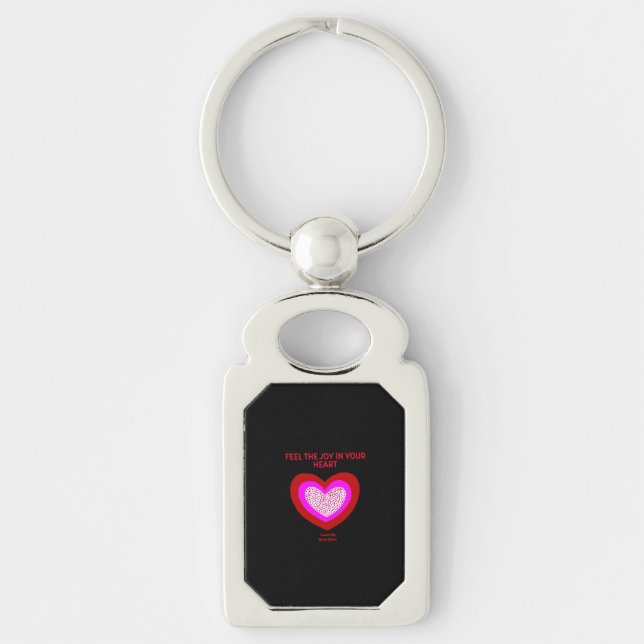 Porte-clés Joyful Heart Rectangle Porte - clé en métal (Devant)