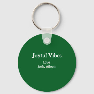 Porte-clés Joyful Vibes green Christmas holidays love family