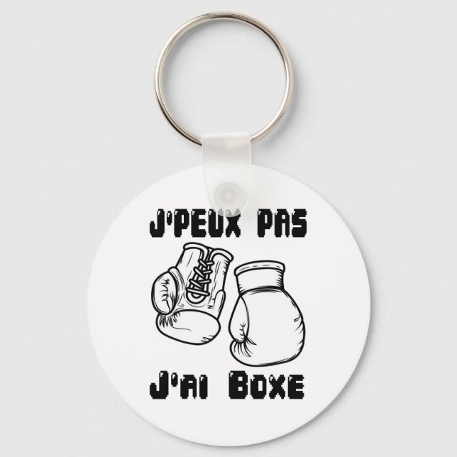 Porte-clés J'peux Pas J'ai Boxe - Boxe Cadeau Jersey  (Recto)