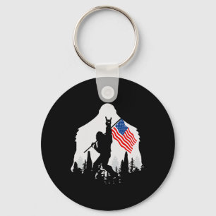 Porte-clés Juillet Chemise Bigfoot Sasquatch États-Unis Drape