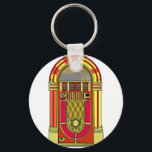 Porte-clés Jukebox<br><div class="desc">Slip some coins in the jukebox,  pick your favorite tunes,  and dance the night away.  A great vibrant design on gifts for friends or family who are hopelessly retro!</div>