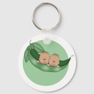 Porte-clés Jumeaux de petits pois doux