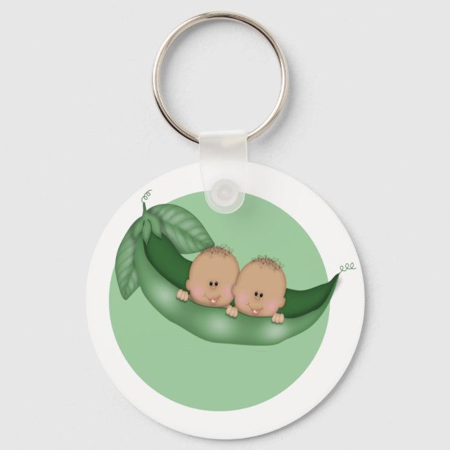Porte-clés Jumeaux de petits pois doux (Recto)