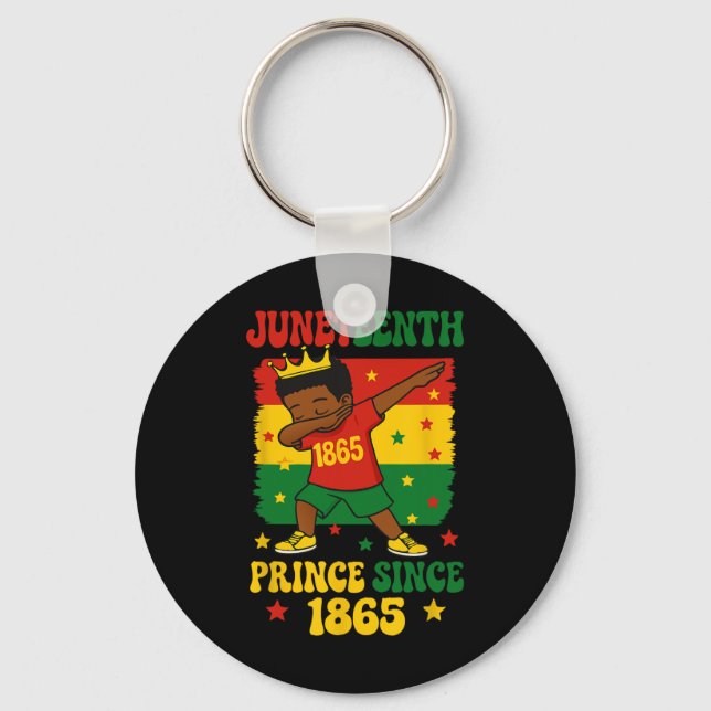 Porte-clés Juneteenth 1865 Groovy Toddler Boy Dabbing Prince  (Recto)