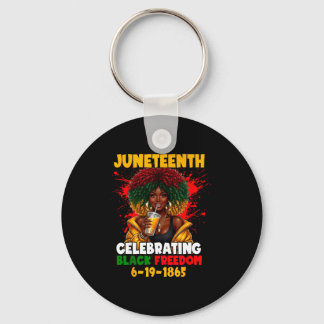Porte-clés Juneteenth célébrant la liberté noire 1865 afro