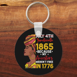 Porte-clés Juneteenth Parce que mes ancêtres n'étaient pas li