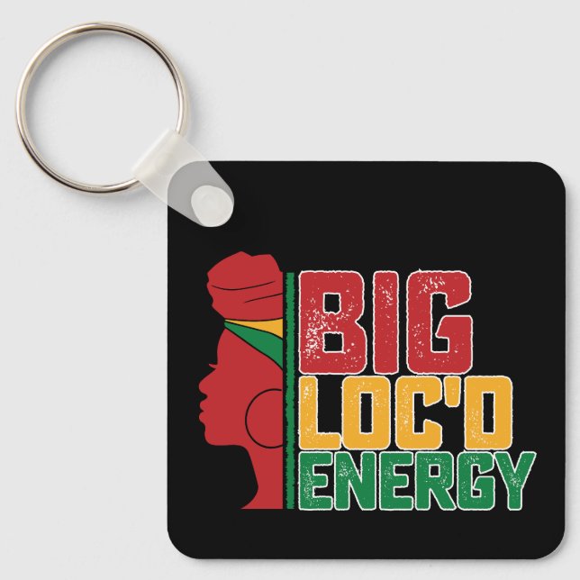 Porte-clés Junetten Big Loc'd Energy Black Freedom (Recto)