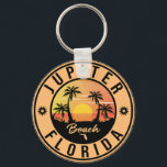 Porte-clés Jupiter Beach Florida Surf - Travel Souvenirs<br><div class="desc">Jupiter Florida Design. Design coucher de soleil avec votre plage et la mer de Floride préférée,  adapté pour les amateurs de plage aux États-Unis en particulier qui aiment Jupiter Beach.</div>