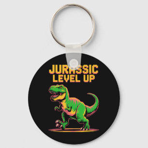 Porte-clés Juric Level Up Pixel Dinosaur Anniversaire Joueur 