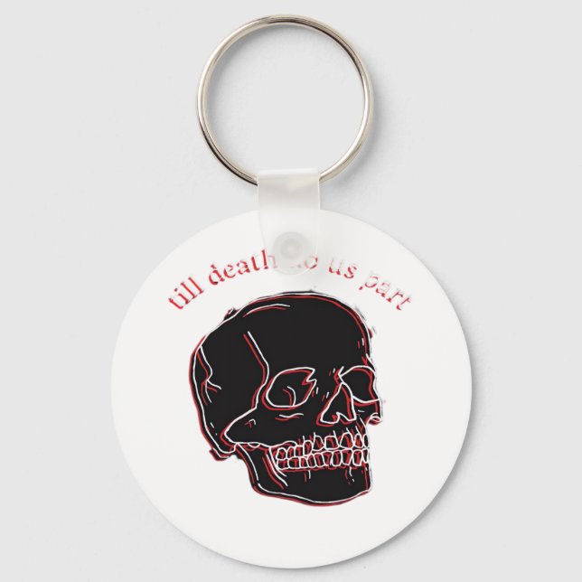 Porte-clés Jusqu'À Ce Que La Mort Nous Part - Glitch Crâne Av (Recto)