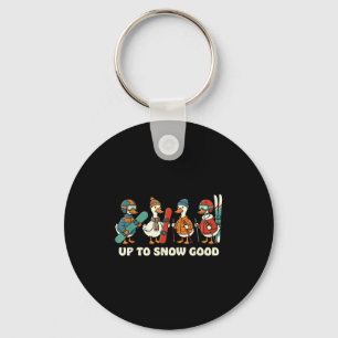 Porte-clés Jusqu'à Neige Bon Drôle Oie Ski Snowboard Pu